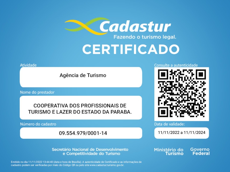 imagem do cadastur da Cooperbuggy