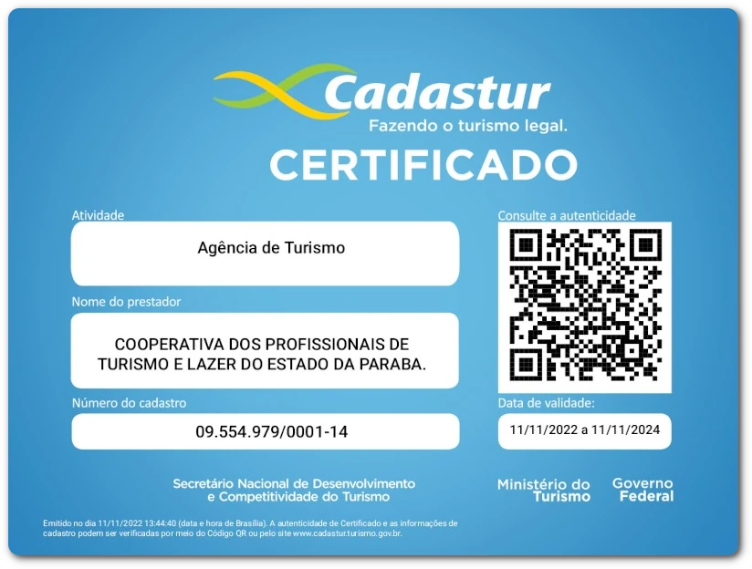 imagem do cadastur da Cooperbuggy